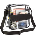 Wholesale Transparent PVC Crossbody Tote Bag Unisex Mini Clear Shoulder Bag with Adjustable Strap for Shopping