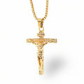 Fashion Titanium Steel Christian Cross Jesus Patron Saint Men's Women's Jewelry Pendant Stainless Steel Fine Necklace Ornaments