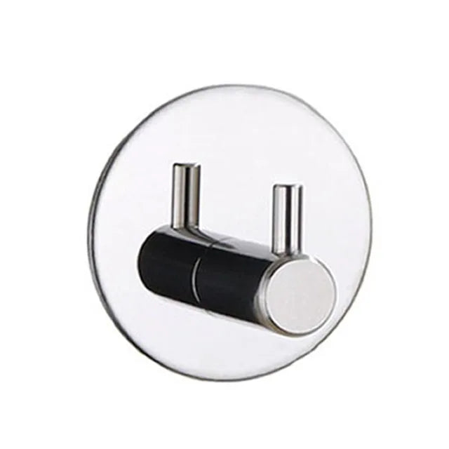 Kitchen Bathroom Heavy-Duty 4-Pack Chrome Robe Hooks Self-Adhesive Wall Hanger Holder Waterproof Towel Hook for Shower Metal