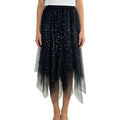Custom Women Asymmetrical Party Club Black Fashion Sequined Skirts for Ladies