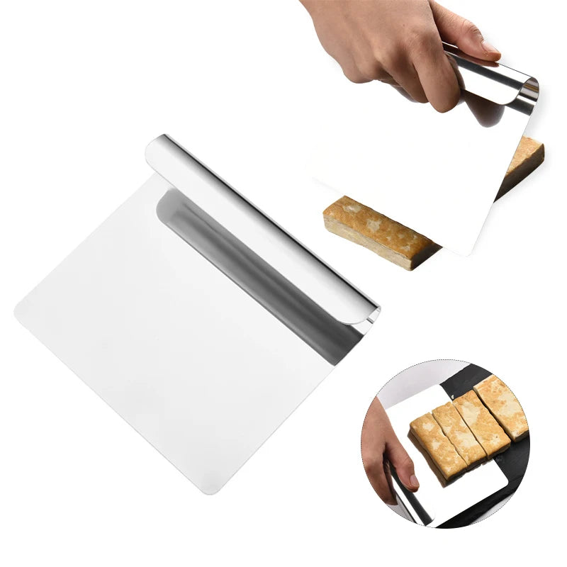 Wholesale Custom Baking Tool Pizza Dough Scraper Cake Spatula Stainless Steel Dough Cutter
