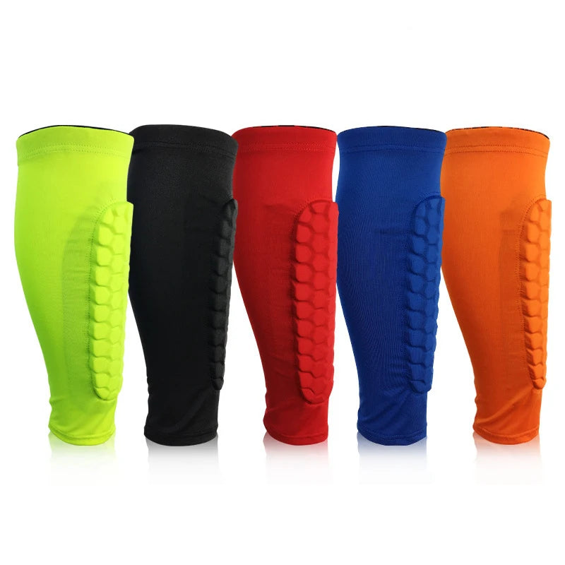 Breathable Honeycomb Shin Pad Calf Compression Sleeve Shin Guard Support for Basketball Soccer Football