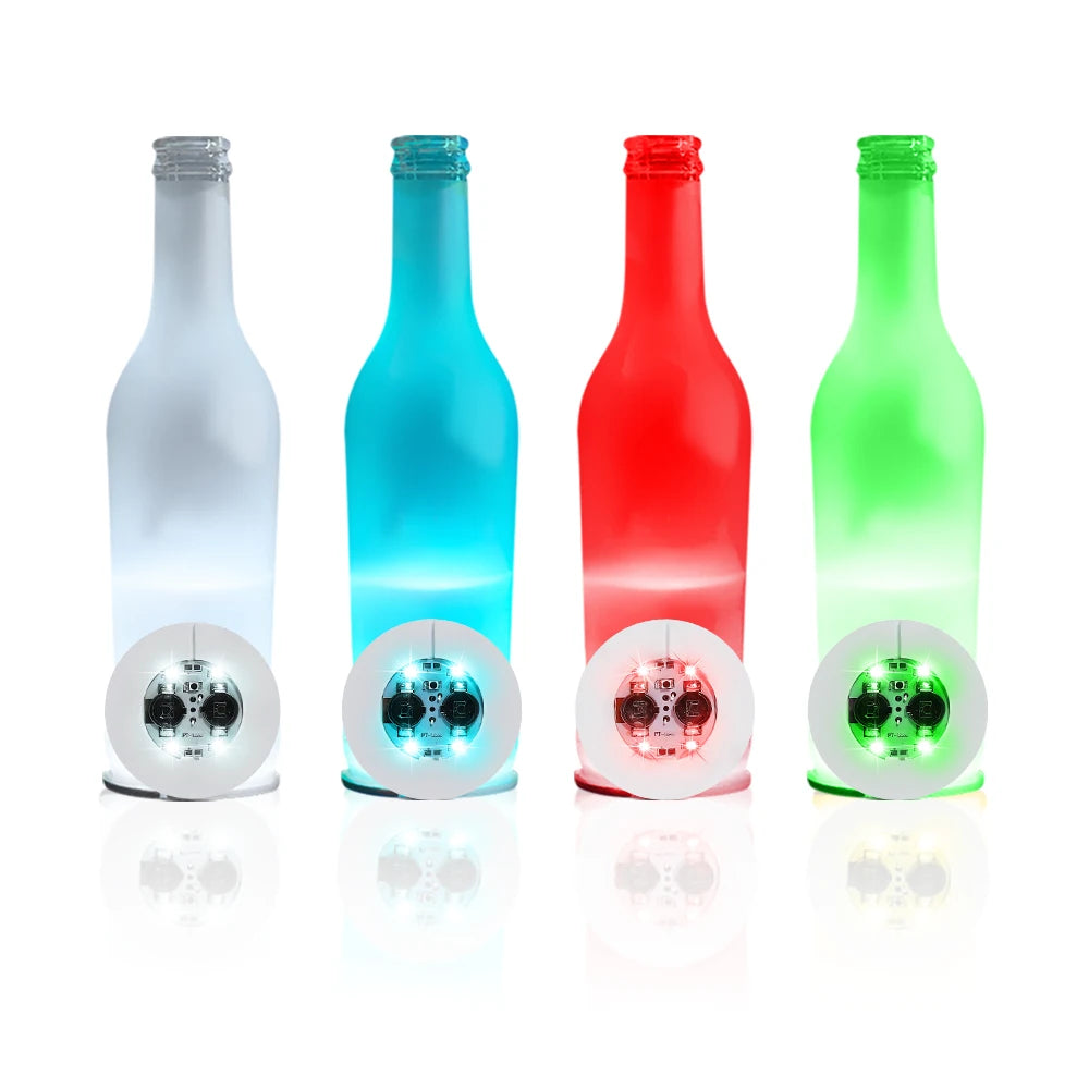Luminous Bottle Glorifiers Led Lights Base for Drinks Mini Lights Bottles Glow in Dark Drink Light up Coasters