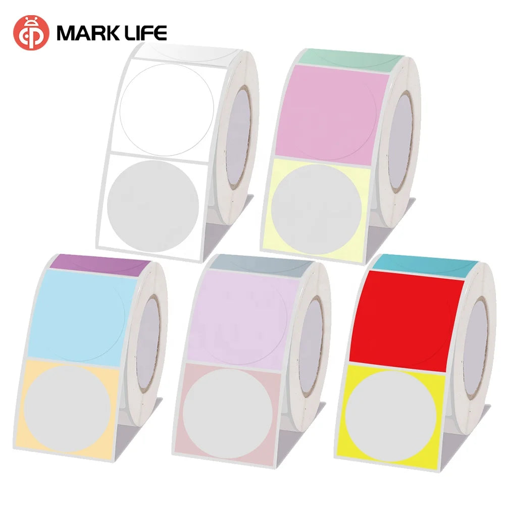 Direct Self-Adhesive Thermal Roll Sticker Labels Multi-Purpose DIY Logo Brand Design QR Code Name Tag for Packaging Easy-to-Use