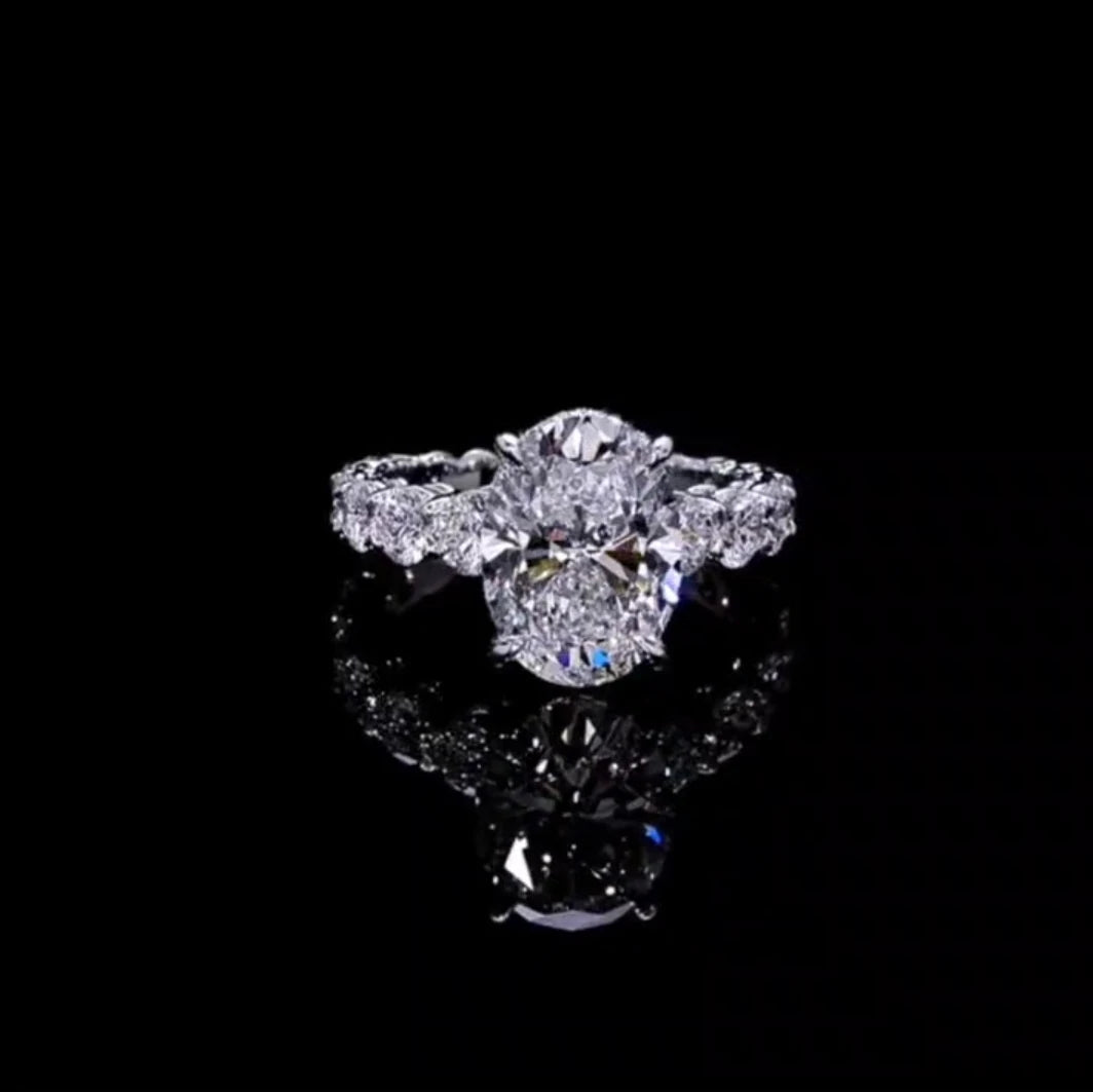 Hip Hop Iced Out Moissanite Stone Gold Plated Custom Rings Design for Women