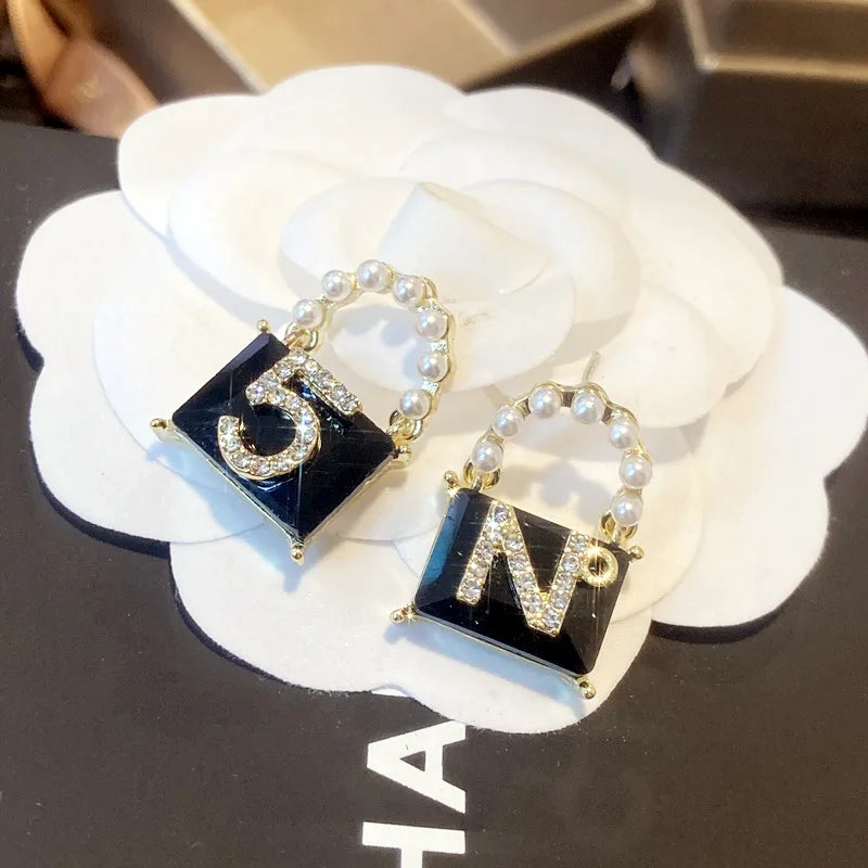 Korean Fashion Designer CC Number 5 Earrings Popular Brand GG D and R Inspired Studs Women Luxury Earrings Jewellery