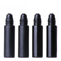 10ml Black Glass Roll on Cylinder Cosmetic Bottle Skin Care Perfume Essential Oils Face Cream MOQ 100pcs Sticker Printing