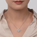 Luxury Pendant Female Clover  925 Silver Necklace Zircon Mom Necklace Designer Non Tarnish Necklaces