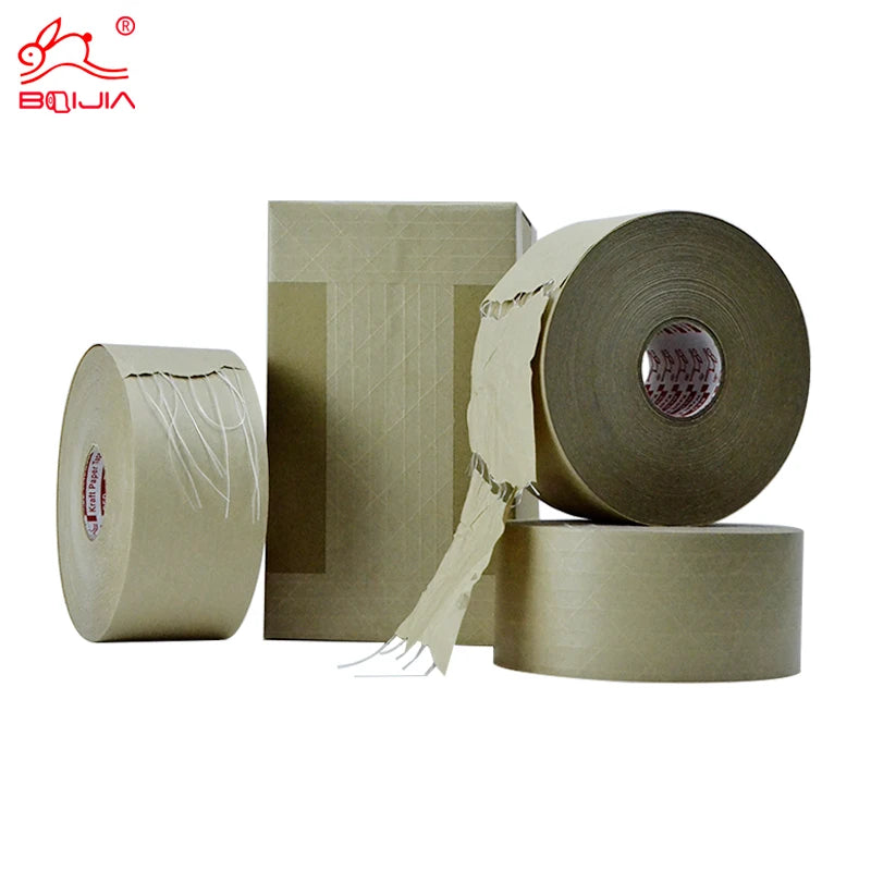 Custom Eco-friendly Degradable Reinforce Water Activated Gume Kraft Paper Packaging Transport Tape MegaBDM