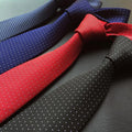 Fashion Luxury 8cm Tie Blue Red Plaid Necktie Silk Formal Neck Ties for Men