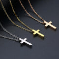 New Fashion Stainless Steel Gold Customized Engraved Pendant Necklace Custom Logo Name Cross Pendant Necklace