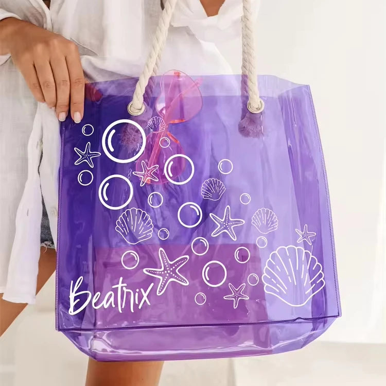 Custom Fashion Open Closure PVC Makeup Bag Wholesale Luxury Waterproof Holographic with Logo Charming CM Model