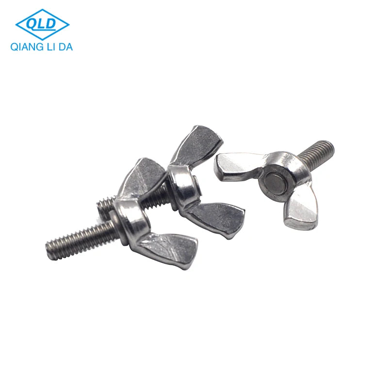 Hand Screw Butterfly Sheep Horn Hex Head Wing Bolt M3-M12 304/316 Stainless Steel 16mm Plain High Practicability