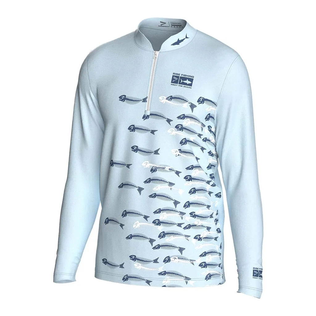 Professional Design Summer UV Zipper Wader Suit T-shirts for Men Outdoor Fishing Clothing