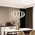 Modern Minimal Nordic Style White Hanging Pendant Light LED Lustr Aluminium  Chandeliers