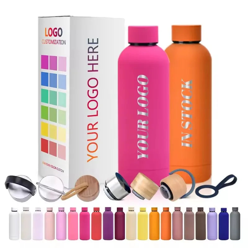 Double Wall 304 Stainless Steel Merry Christmas Stainless Steel Cartoon Thermos Cup Students Christmas Gift Drink Water Bottle