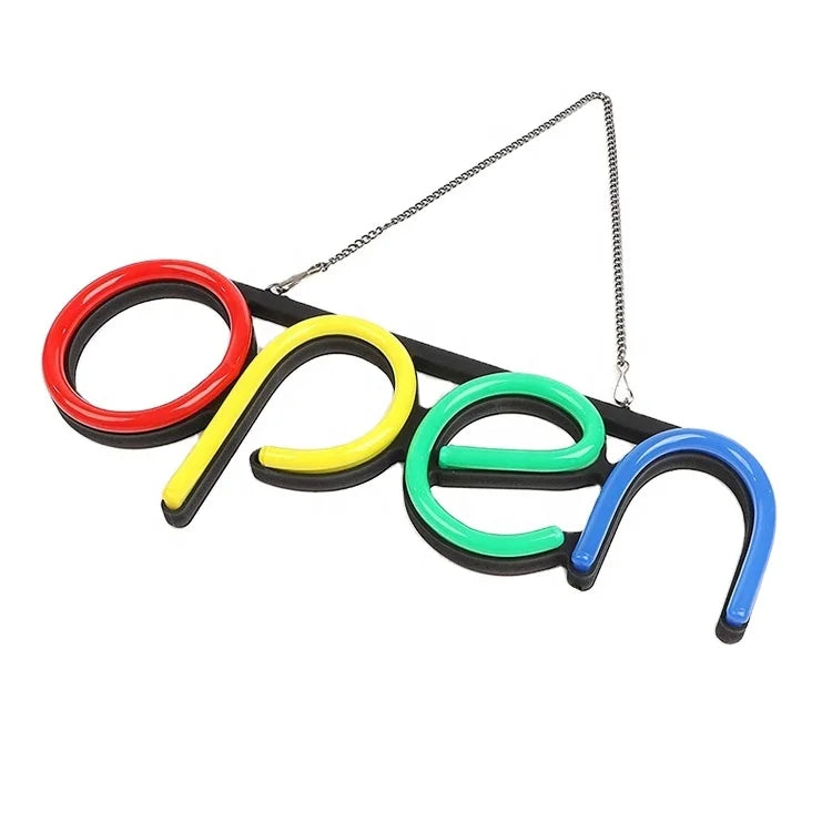 Popular Stainless Steel Waterproof Open Signage Off LED Neon Signboard Letters Outdoor Gold LED 3D Sign