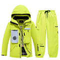 Men Women Colorful Ski Jacket and Pants Warm Windproof Winter Overalls Hoodie Waterproof Outdoor Sports Snowboard Snow Clothing