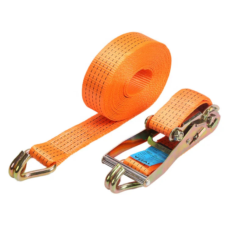 Heavy Duty 50mm 5T Cargo Lashing Ratchet Tie Down Strap Ratchet Belt with Double J Hook