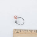 R030529 DIY7-8mm Natural Freshwater Pearl Ring Accessory 925 Sterling Silver Adjustable Size Engagement Jewelry Ring for Women