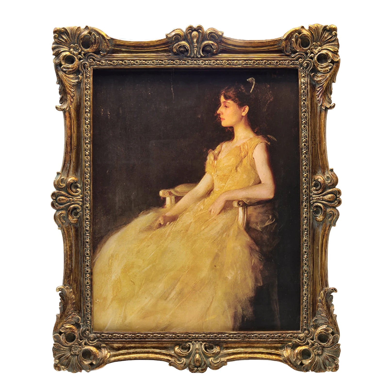 Elegant 8x10 Vintage Picture Frame French Carved Resin Frame European Wall Decor Antique Gold Photo Frame for Retro Home Decor