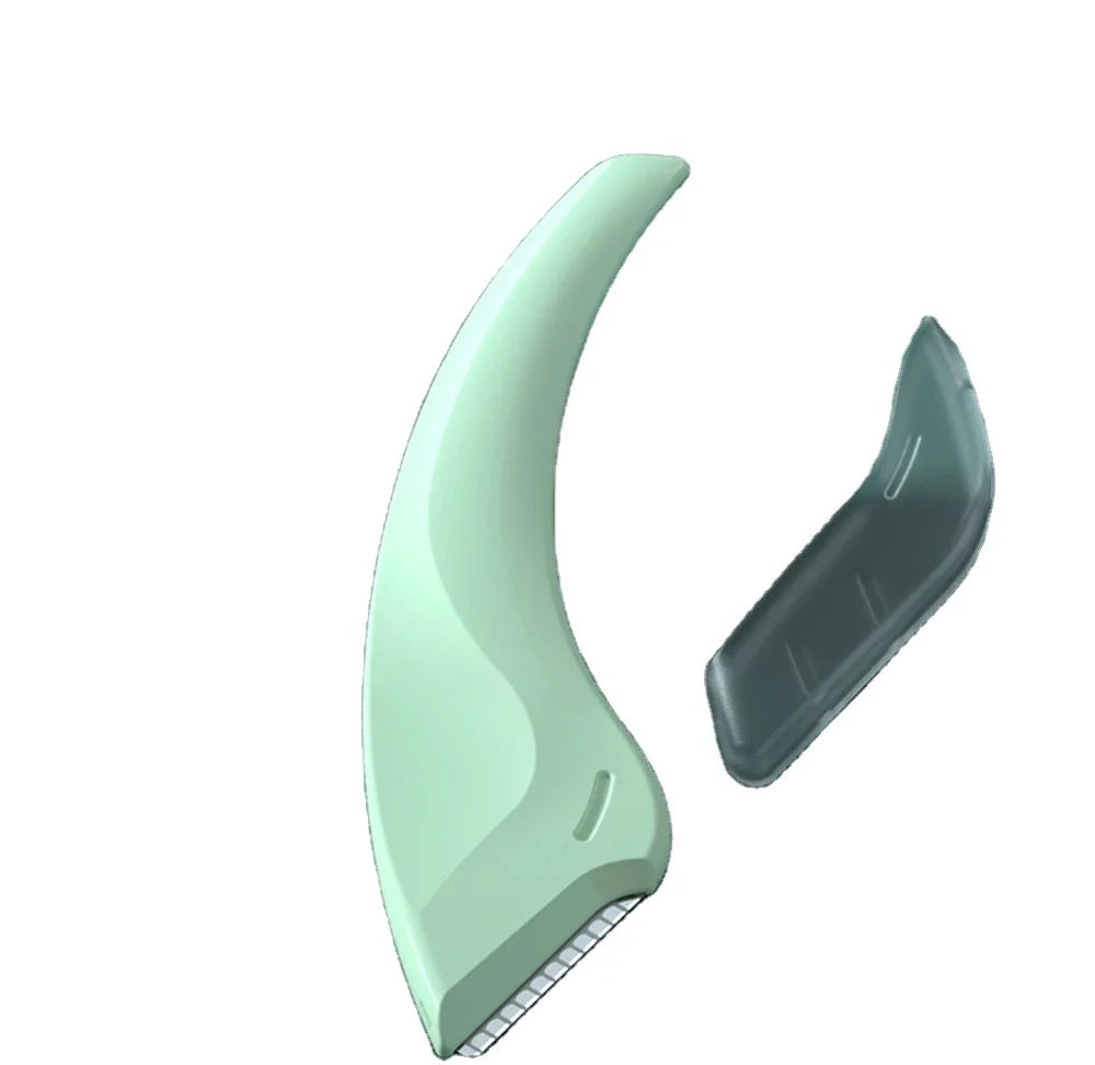 Wholesale Universal Moon Bay Steel Eyebrow Blade for Cosmetic and Beauty Use with Private Label Stainless Steel Brush