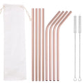 Eco Friendly Hot Sale Stainless Steel Wholesale Metal Straws with Bag Customized logo MegaBDM