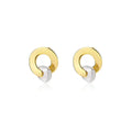 VIANRLA 925 Sterling Silver Earrings Hoop Pearl Earring Minimalism Style 18K Gold Plated Cuff Earring for Lady