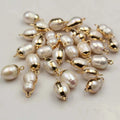 Wholesale Pricerice and Bottle Shape Nature Freshwater Pearl Loose Pearl With One Hanger DIY PEARL With Two Connector