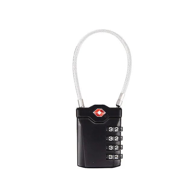 TSA Approved Luggage Locks with Steel Cable 4 Digit Combination Lock for Suitcase Backpack Baggage Luggage Locks
