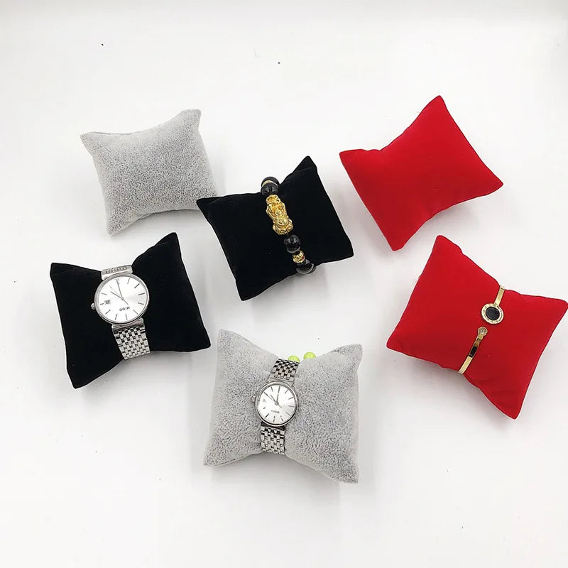 Velvet Red Black Grey Pillow Display case for Bracelet Watch Jewelry