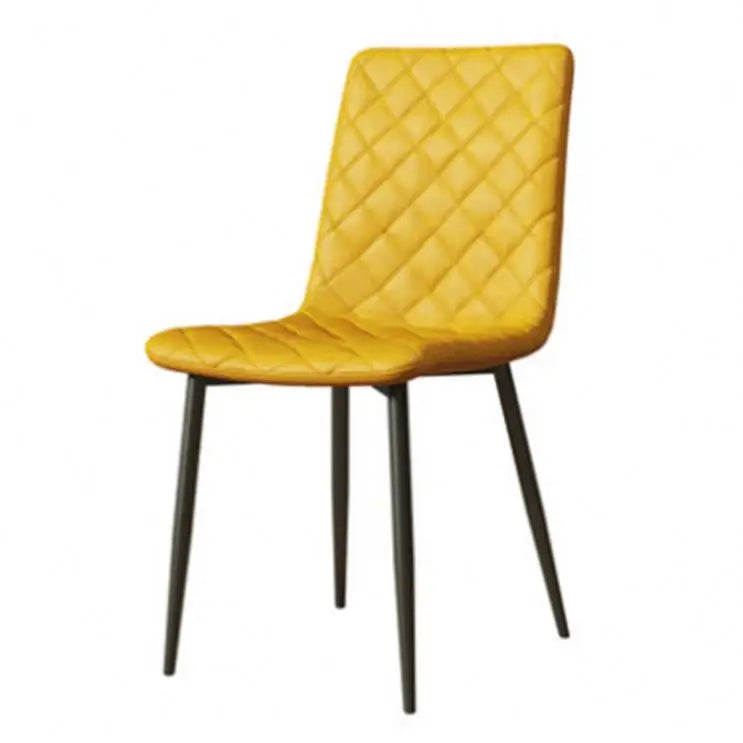 Cheap Luxury Modern Metal Leg Upholstered Colorful Cafe Restaurant High Back Dining Room Funiture Velvet Dining Chair