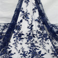 HY2455 Luxury Beaded Mesh and Floral Embroidered Turkey Party Dress Green Lace Fabrics With Beads and Stones for Women