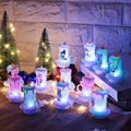 Pafu New Beautiful Hot-selling Led Simulation Flame Christmas Snowman Santa Claus Lantern Christmas Pattern Candle Light