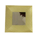 Decorative Mirror Glass Plate Wedding Party Events Wheat Gold Rim Square Plastic Charger Plates