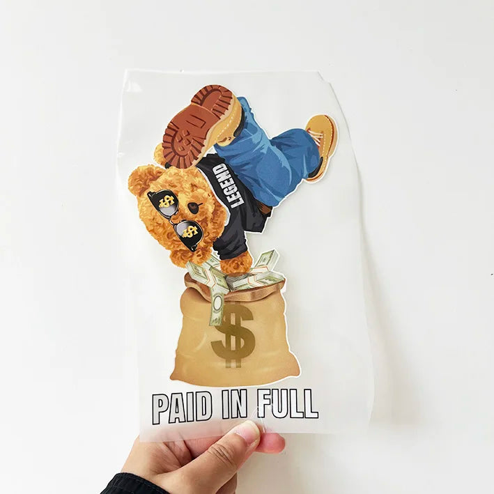 Wholesale Custom DTF Customized Plastisol Designs Ready to Press Iron on Stickers Screen Print Heat Transfer Vinyl for t Shirts
