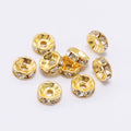 New Bracelet Necklace DIY Accessories Coper Crystal Bead Rhinestone Rondelle Spacer Beads for Jewelry Making