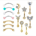 Gaby New Eyebrow Rings Stainless Steel 16G Rook Piercing  Cartilage Hoop Daith Earrings Body Piercing Jewelry