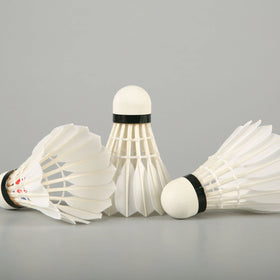 Lingmei High Quality Goose Feather White Badminton Shuttlecock with Speed 75-79 for International Tournaments