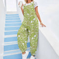 Print on Demand Women Spring Summer Printing Suspenders Overalls Casual Strappy Trousers Women's Loose Wide Leg Pants Jumpsuit