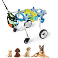 USMILEPET Lightweight Metal 4-Wheel Adjustable Dog Wheelchair Full Support Eco-Friendly CE Certified Foldable Training