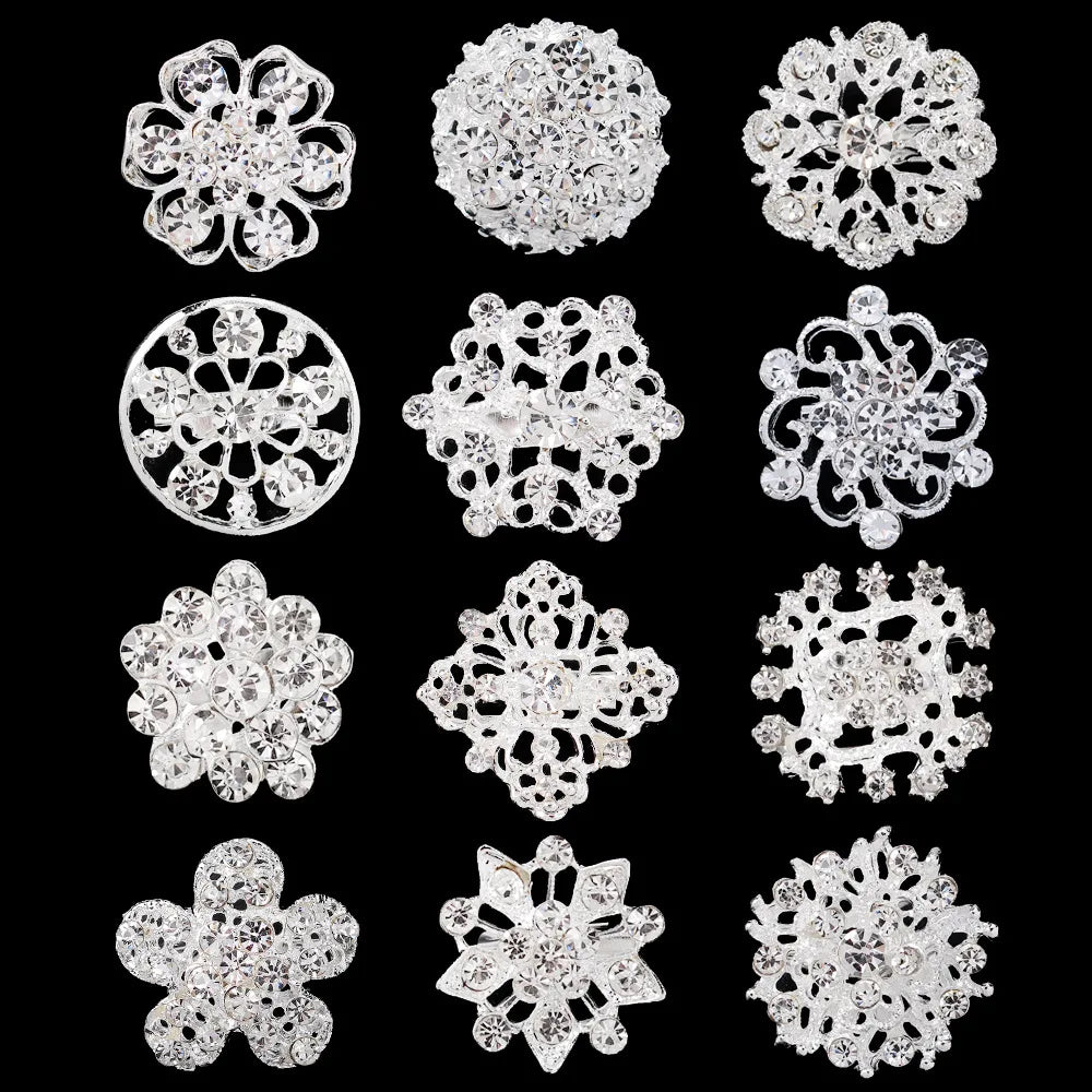 Hot Sale Pearl Pin Brooch Wholesale Custom Flower Color Brooch Pin Set Wholesale Crystal Women Brooches Accessories