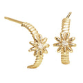 Gemnel Latest Trendy 925 Sterling Silver Daisy Trellis huggies Earrings Flower Women