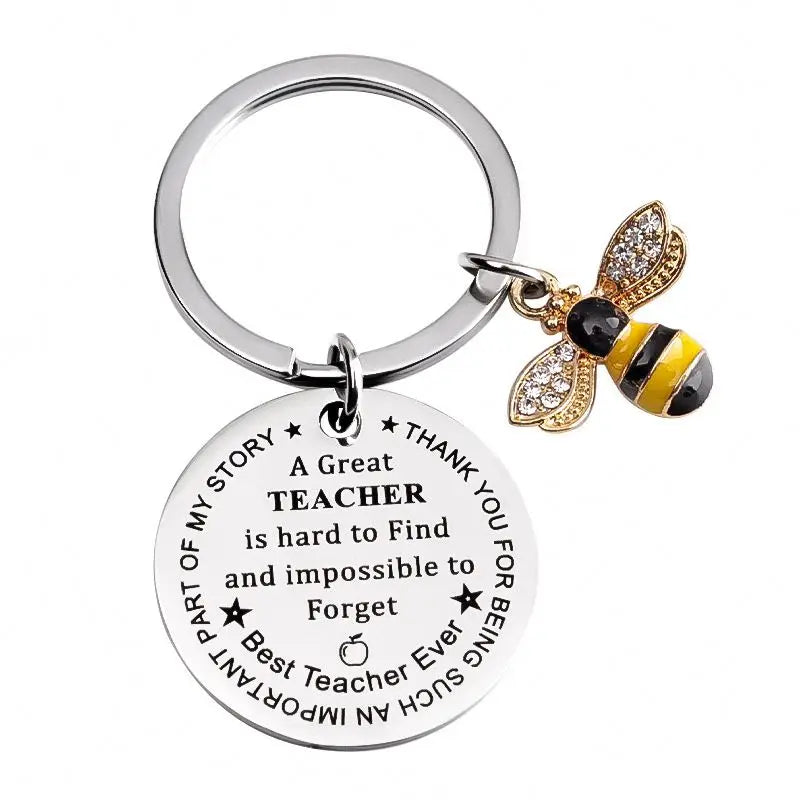 European-American Stainless Steel Keychain to MY SON & to MY DAUGHTER Circular Pendant