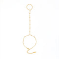 High-End  10 Ten Stones Stainless Steel Hand Chain Tassel Bracelet Ring Dainty Zirconia Fashion Style Jewelry for Women
