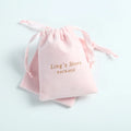 Custom Logo Pink Gift Packaging Velvet Pouch Jewelry Bag Earmuffs Charming Jade Pearl Dust Bags Soft High Quality
