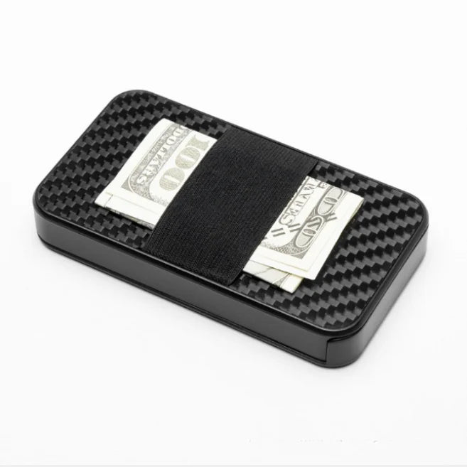 Simple Multifunction Men's Carbon Fiber Wallet RFID Blocking Card Holder
