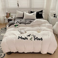 Factory Towel Embroidery Bedding Set Washed Cotton Linen Duvet Cover Set White Duvet Cover Bedding Set
