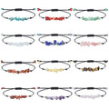 MIO Stone Bead Bracelets Colorful Stones Adjustable Bracelet Couples Unisex Hand Braided Natural Gemstone Crystal Healing Chip