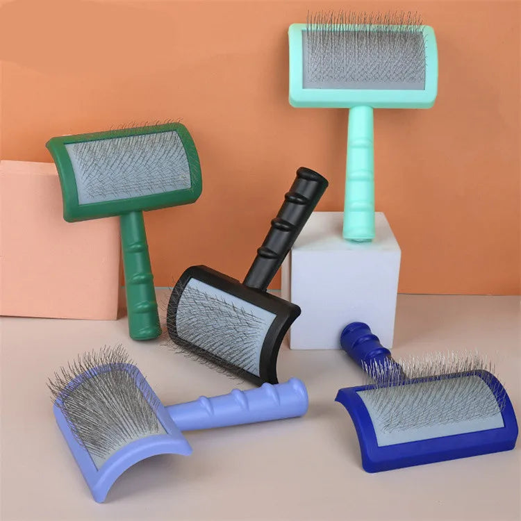 Dog Grooming Supplies Floating Hair Removal Dematting Comb Long Pin Slicker Brush for Dogs Cats